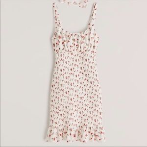 A&F ruched cherry dress w/ handkerchief